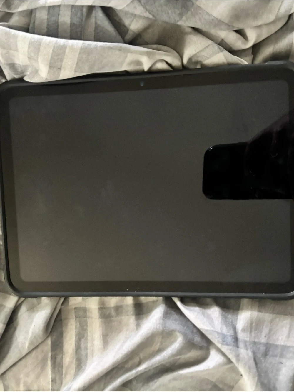 Apple Tablet with Black Protective Case